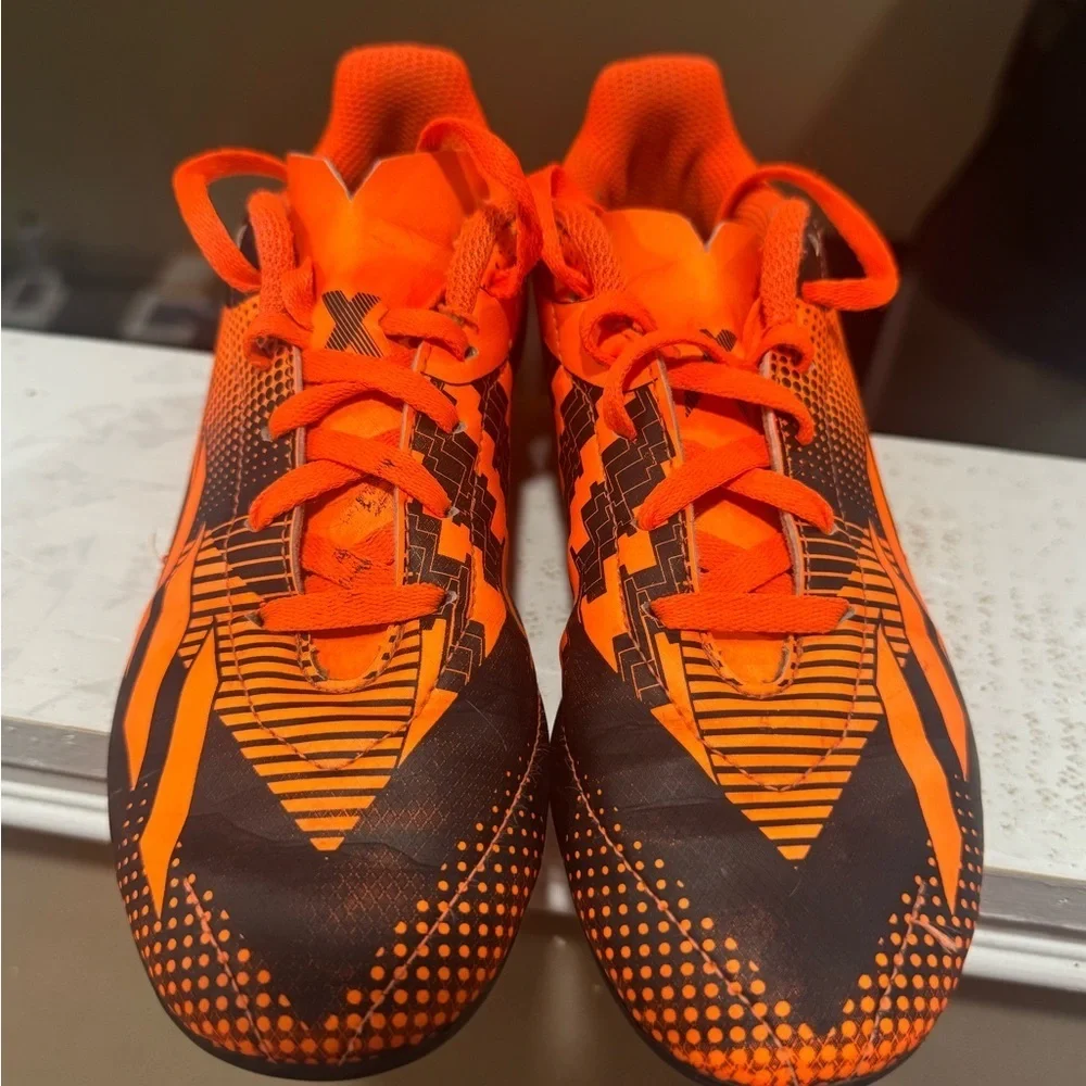 Adidas Orange and Black Cleats